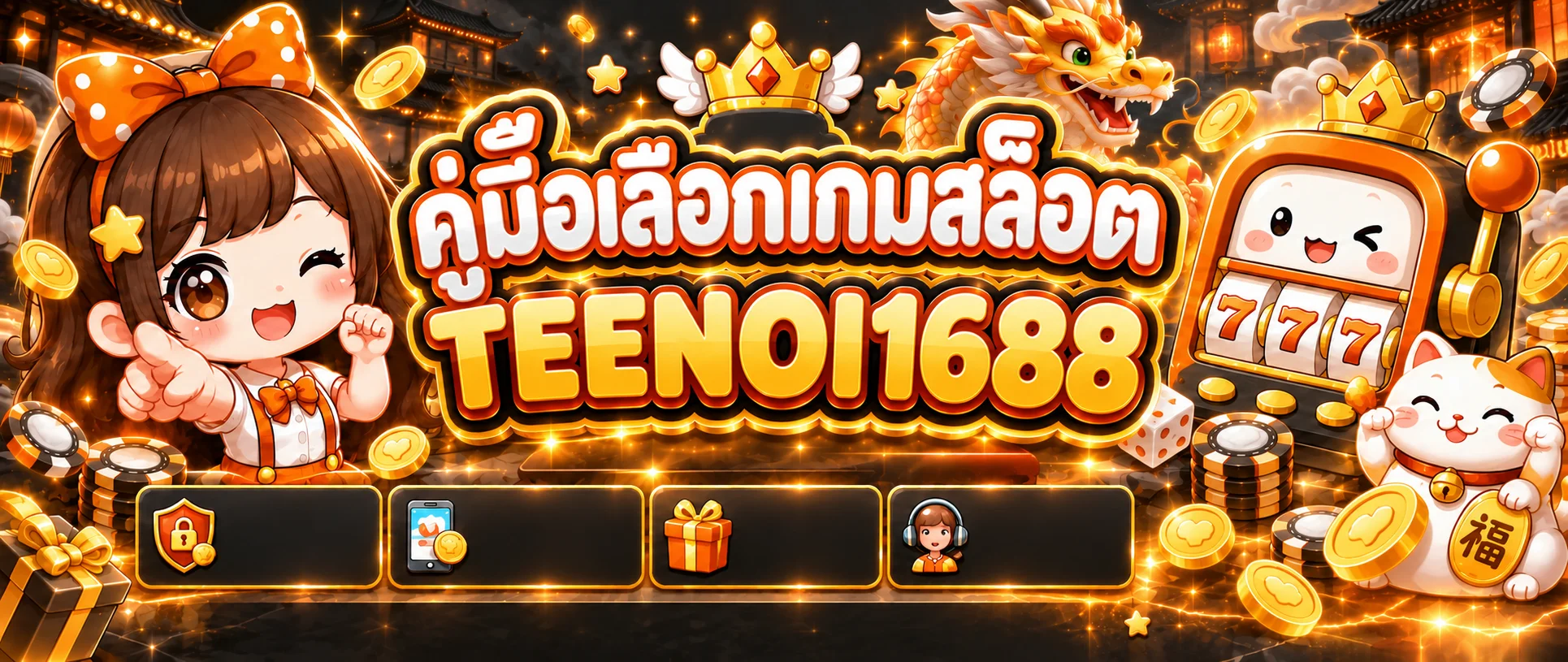 คู่มือเลือกเกมสล็อต TEENOI1688 อ่าน RTP และตั้งงบ